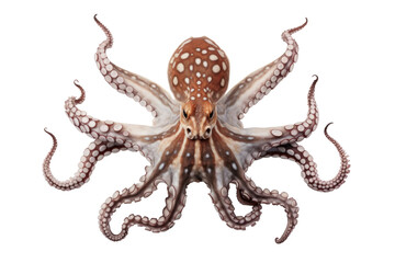 Mimicry Marvel: The Artful Deception of the Mimic Octopus isolated on transparent background