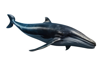 Ocean Wanderer: The Majestic Sei Whale's Marine Journey isolated on transparent background