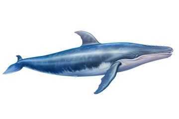 Azure Giants: Exploring the Wonders of Blue Whales isolated on transparent background