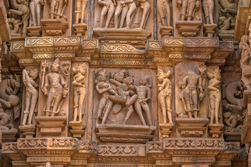 The Khajuraho Group of Monuments are a group of Hindu and Jain temples Khajuraho Temple, popular worldwide for its outstanding temples designs and erotic sculpture. It is a UNESCO world Heritage site.