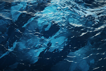Fototapeta na wymiar Generative AI Image of Fresh Blue Water Background in the Pool