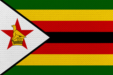 Flag of Zimbabwe, Zimbabwe National Grunge Flag, High Quality fabric and Grunge Flag Image. Fabric flag of Zimbabwe . Zimbabwe flag.