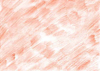 Abstract background. Filled with the texture of pencil strokes. Peach fuzz color on a white background. The strokes are uneven. Somewhere the color is more saturated, somewhere less. Decor.