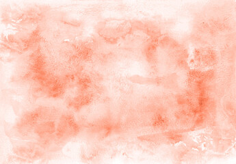 Abstract watercolor blur background. Gentle pastel color. Peach fuzz. Color of the year 2024. Various shades and stains. soft watercolor texture. - obrazy, fototapety, plakaty