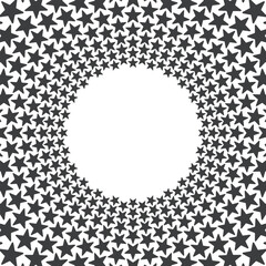 Stars circle background.