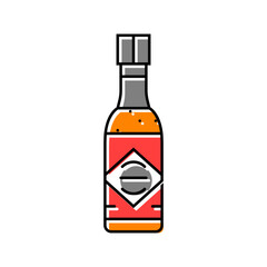 hot sauce bottle color icon vector. hot sauce bottle sign. isolated symbol illustration