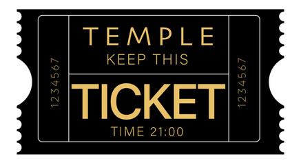 ticket for sale, Black Ticket templet