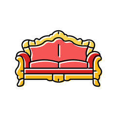 sofa luxury royal color icon vector. sofa luxury royal sign. isolated symbol illustration