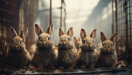 Recreation of rabbits in a farm
