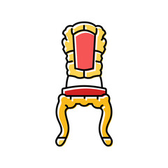 chair luxury royal color icon vector. chair luxury royal sign. isolated symbol illustration