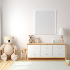 teddy bear in the bedroom