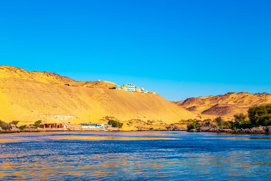 View of the famous Nubian village from the Nile. © lizavetta