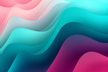 Teal and pink abstract wave, background or pattern, creative design template - obrazy, fototapety, plakaty