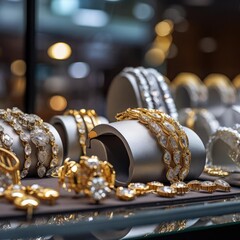 Beautiful jewelry on display
