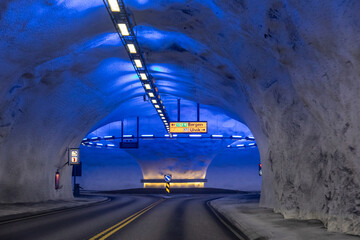 tunnel in norway - obrazy, fototapety, plakaty