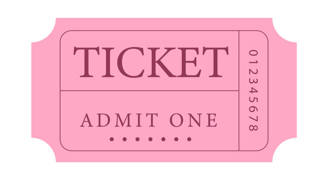 Ticket design, Ticket design template., admit one ticket, illustration of a ticket