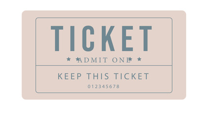 Ticket design. Ticket design template.