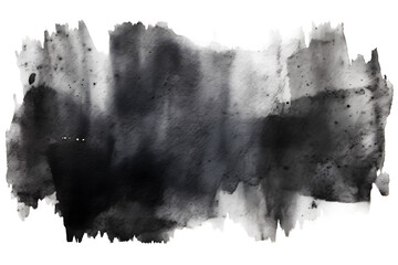 Estores personalizados com desenhos artísticos com sua foto black watercolour paint and water grunge texture isolated on transparent background - Design element PNG cutout