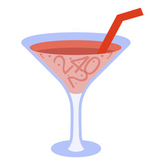 Cocktail Party 31 December Night concept, Twenty Twenty four Cafe Signage vector icon design, Happy New Year 2024 Symbol, HNY Wishes Sign, New Years Eve celebration Element stock illustration
