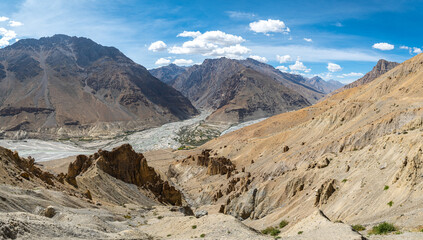 panoramic view of spiti valley, india