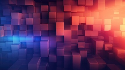 A cubic colorful abstract background or digital wallpaper.