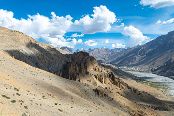 panoramic view of spiti valley, india