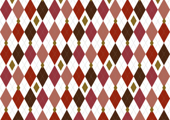 キラキラが入った多色アーガイルのシームレスパターン背景_クリスマス・バレンタインカラー