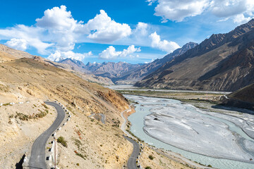 panoramic view of spiti valley, india