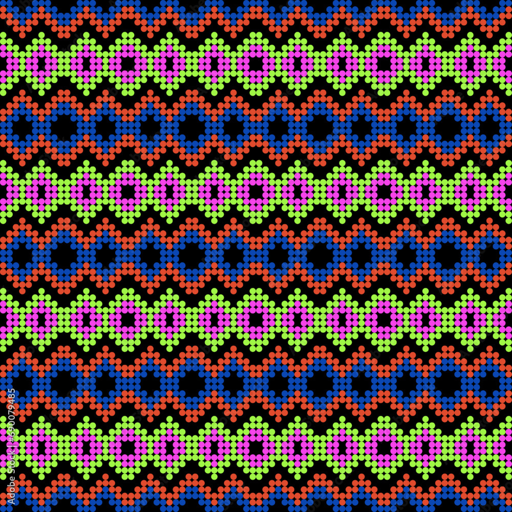 Poster seamless vector background. knitted pattern with rhombuses.