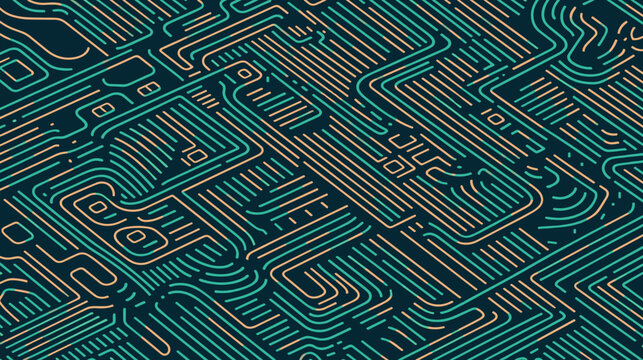 Minimalist computer cyber circuit board. Colorful futuristic technology  abstract wallpaper background