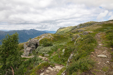 Fototapeta na wymiar Near Lofthus in Norway, hiking path