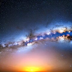 Obraz na płótnie Canvas sky with stars and clouds