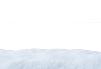 White christmas with snow border over transparent background 