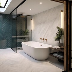 
Modern minimalistic bathroom