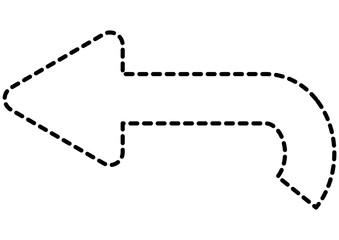 破線のシンプルな矢印