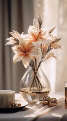flowers in a vase, instagram story