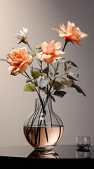 flowers in a vase, modern, wallpaper