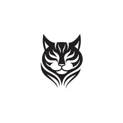 Fototapeta premium Cat in cartoon, doodle style. Isolated 2d vector illustration in logo, icon, sketch style, Eps 10, black and white. AI Generative
