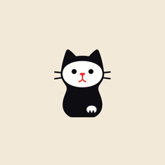 Cat in cartoon, doodle style. Isolated 2d vector illustration in logo, icon, sketch style, Eps 10. AI Generative