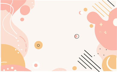 Cute abstract modern background with pastel colors. Vector illustration.