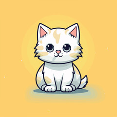 Cat in cartoon, doodle style. Isolated 2d vector illustration in logo, icon, sketch style, Eps 10. AI Generative