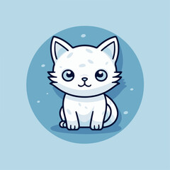 Cat in cartoon, doodle style. Isolated 2d vector illustration in logo, icon, sketch style, Eps 10. AI Generative