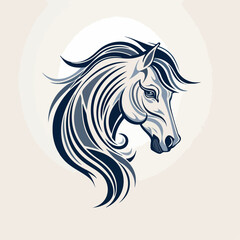 Vectorial Horse in cartoon, doodle style. Isolated 2d vector illustration in logo, icon, sketch style, Eps 10. AI Generative