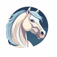 Vectorial Horse in cartoon, doodle style. Isolated 2d vector illustration in logo, icon, sketch style, Eps 10. AI Generative