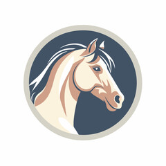 Vectorial Horse in cartoon, doodle style. Isolated 2d vector illustration in logo, icon, sketch style, Eps 10. AI Generative