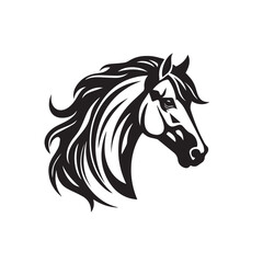 Obraz na płótnie Canvas Vectorial Horse in cartoon, doodle style. Isolated 2d vector illustration in logo, icon, sketch style, Eps 10. AI Generative
