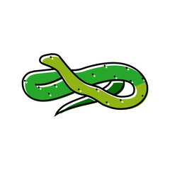 green tree python animal snake color icon vector. green tree python animal snake sign. isolated symbol illustration