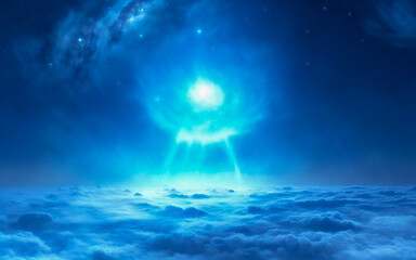 Fototapeta premium planet like the sun cold dwarf sky stars cold