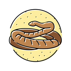 snake desert animal color icon vector. snake desert animal sign. isolated symbol illustration