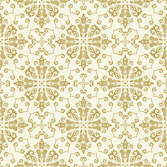 Orient classic pattern. Seamless abstract golden and white background with vintage elements. Orient pattern. Ornament for wallpapers and packaging